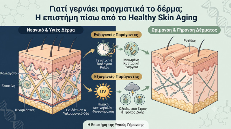 Γιατί γερνάει πραγματικά το δέρμα; Η επιστήμη πίσω από το Healthy Skin Aging