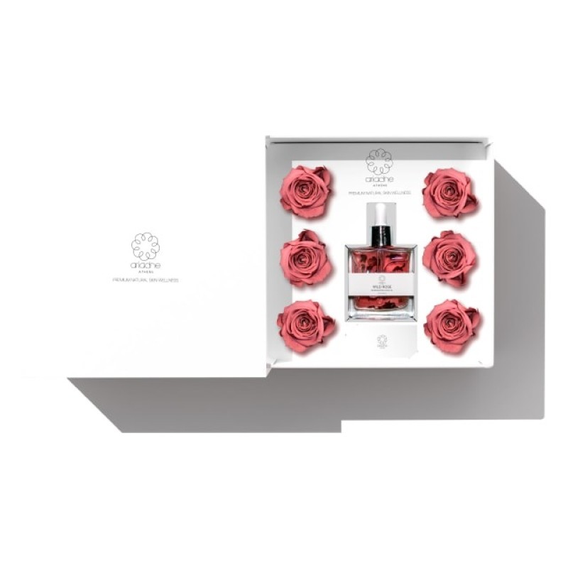 ariadne Wild Roses Bouquet Gift Set Wild Rose Face Oil 50ml & 6 Preserved Roses (211€ value) ariadne Wild Roses Bouquet Gift Set Wild Rose Face Oil 50ml & 6 Preserved Roses (211€ value)