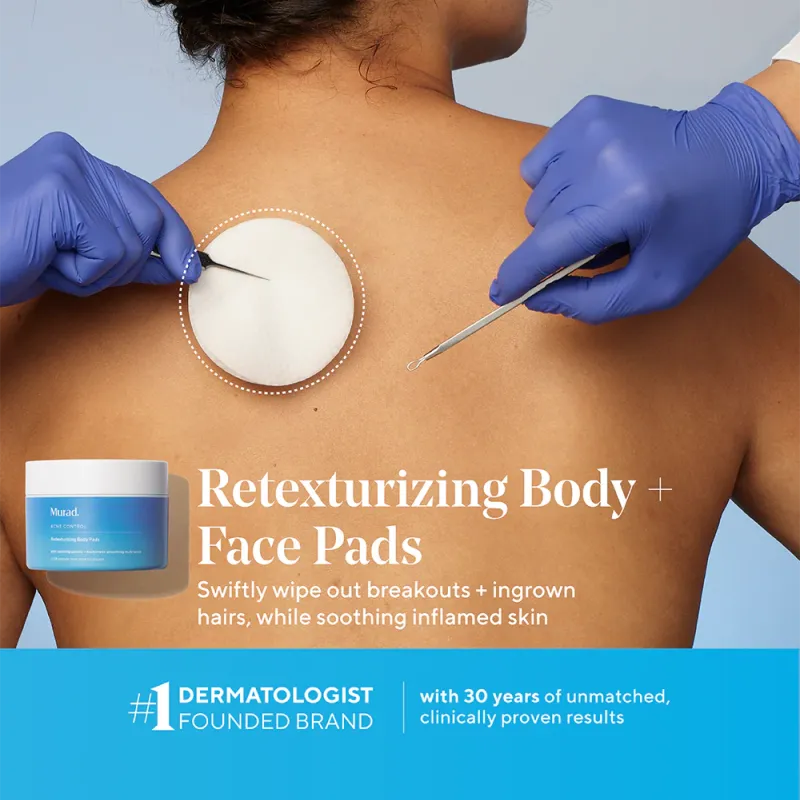 Murad Retexturizing Body & Face Pads για ακμή και κερατόρροια pilaris