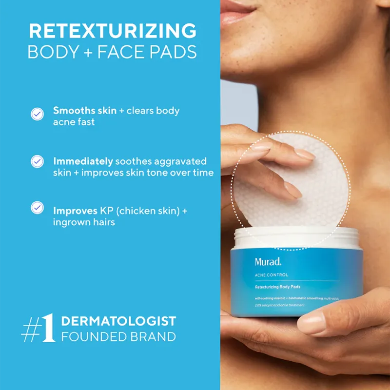 Murad Retexturizing Body & Face Pads για ακμή και κερατόρροια pilaris